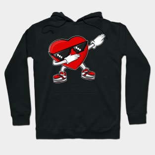 Dabbing Heart Valentine's Day Hoodie